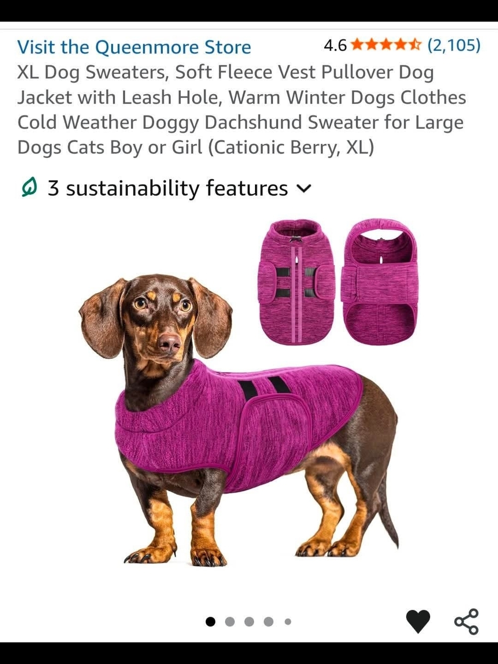 Magenta Soft Fleece Dog Vest